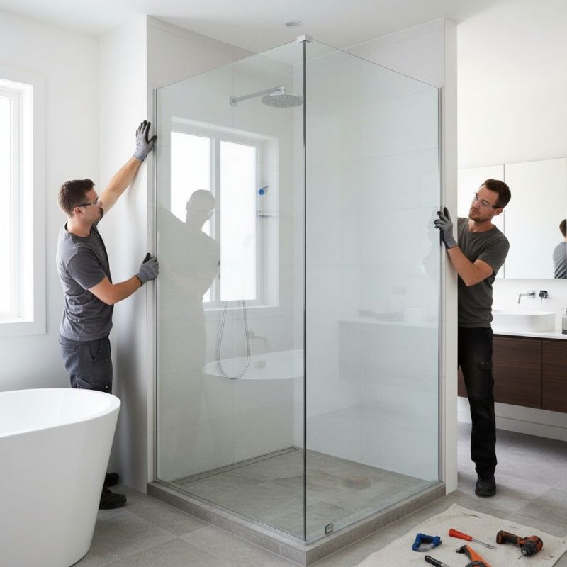 Glass Shower Door Installation in Conroe, TX